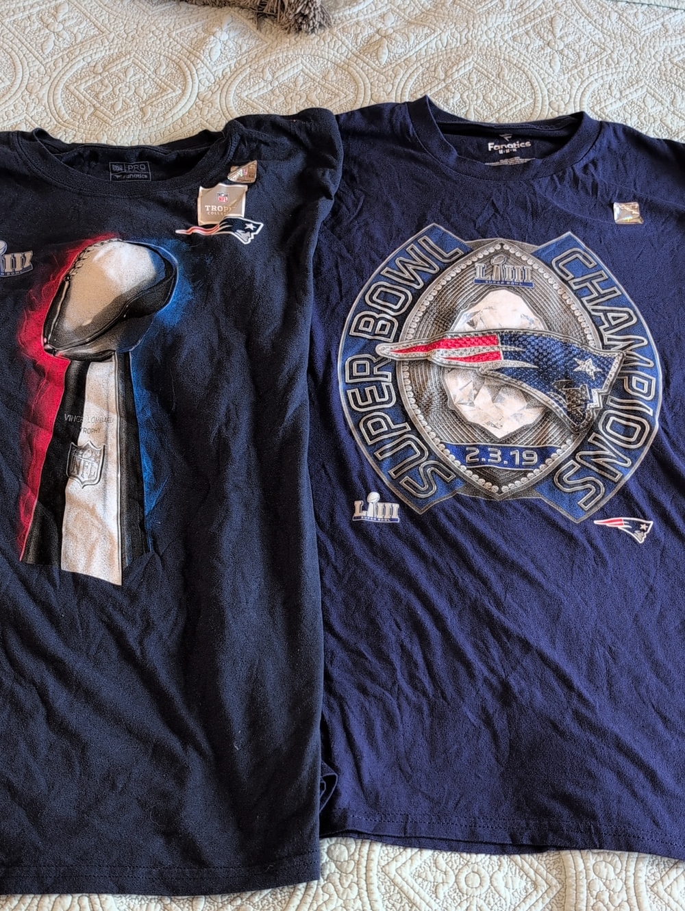 Fanatics Navy Blue New England Patriots Super Bowl Champions2019 Tees (Set of 2)